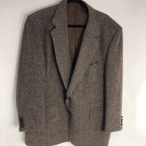 Vintage Arnie Arnold Palmer Mens Two Button Suit Jacket Brown Tweed Lined 44